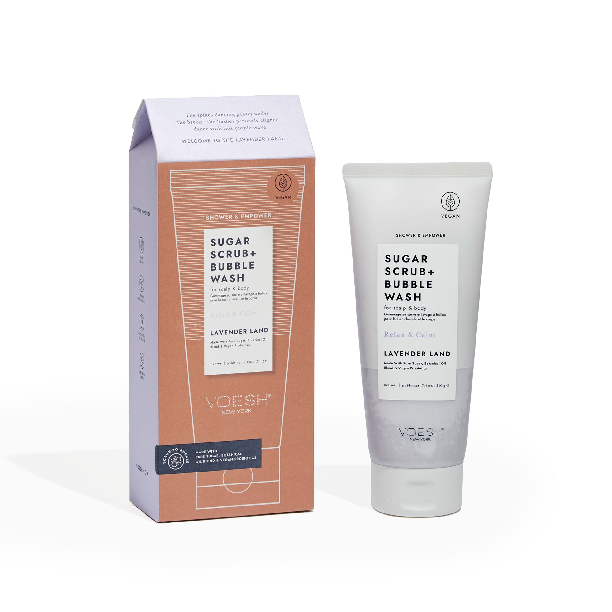 Voesh Shower & Empower Sugar Scrub + Bubble Wash 210g