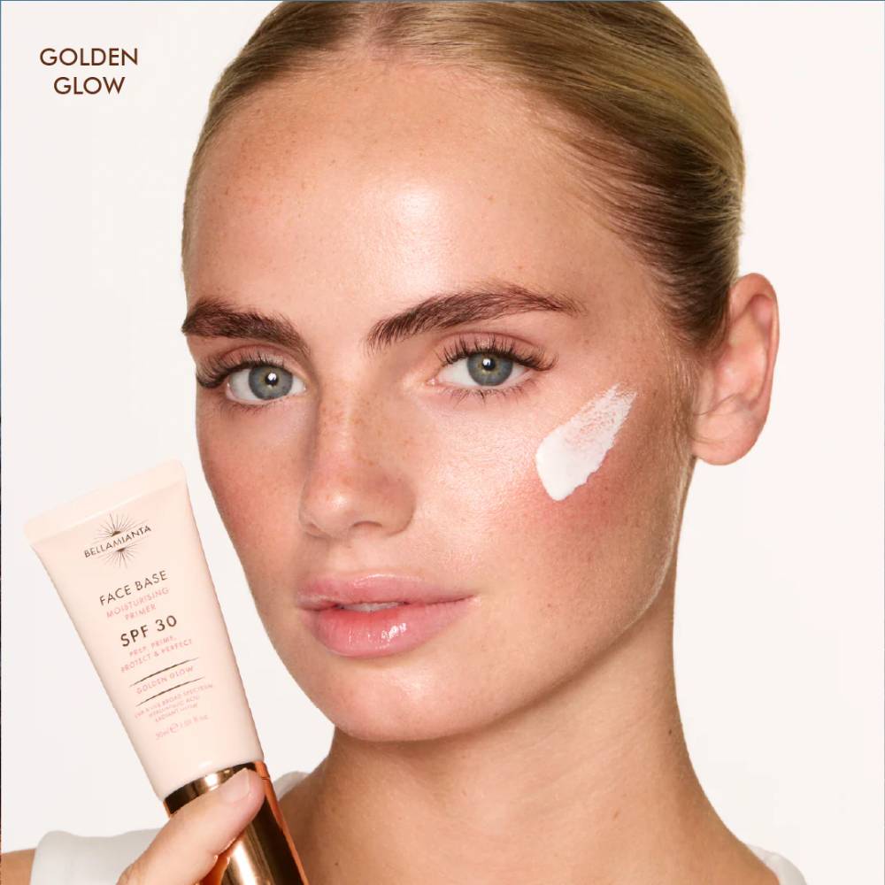 Bellamianta Face Base Moisturising Primer SPF30 Golden Glow 30ml