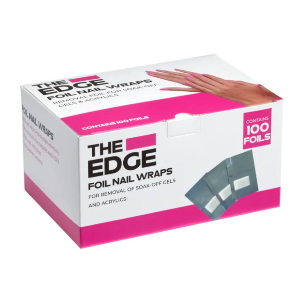 The Edge Foil Nail Wraps with Pads (100)