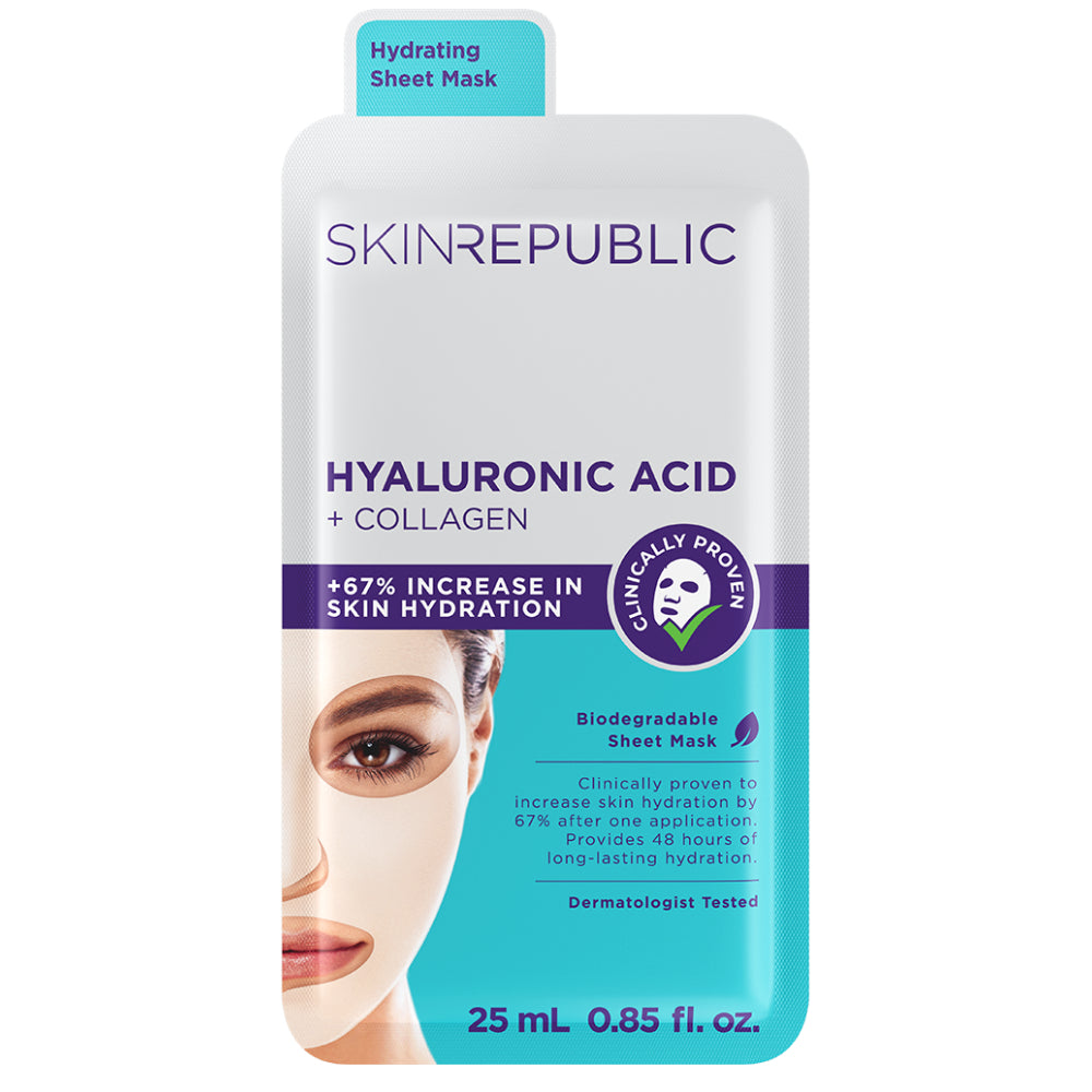 Skin Republic Hyaluronic Acid + Collagen Face Mask 25ml