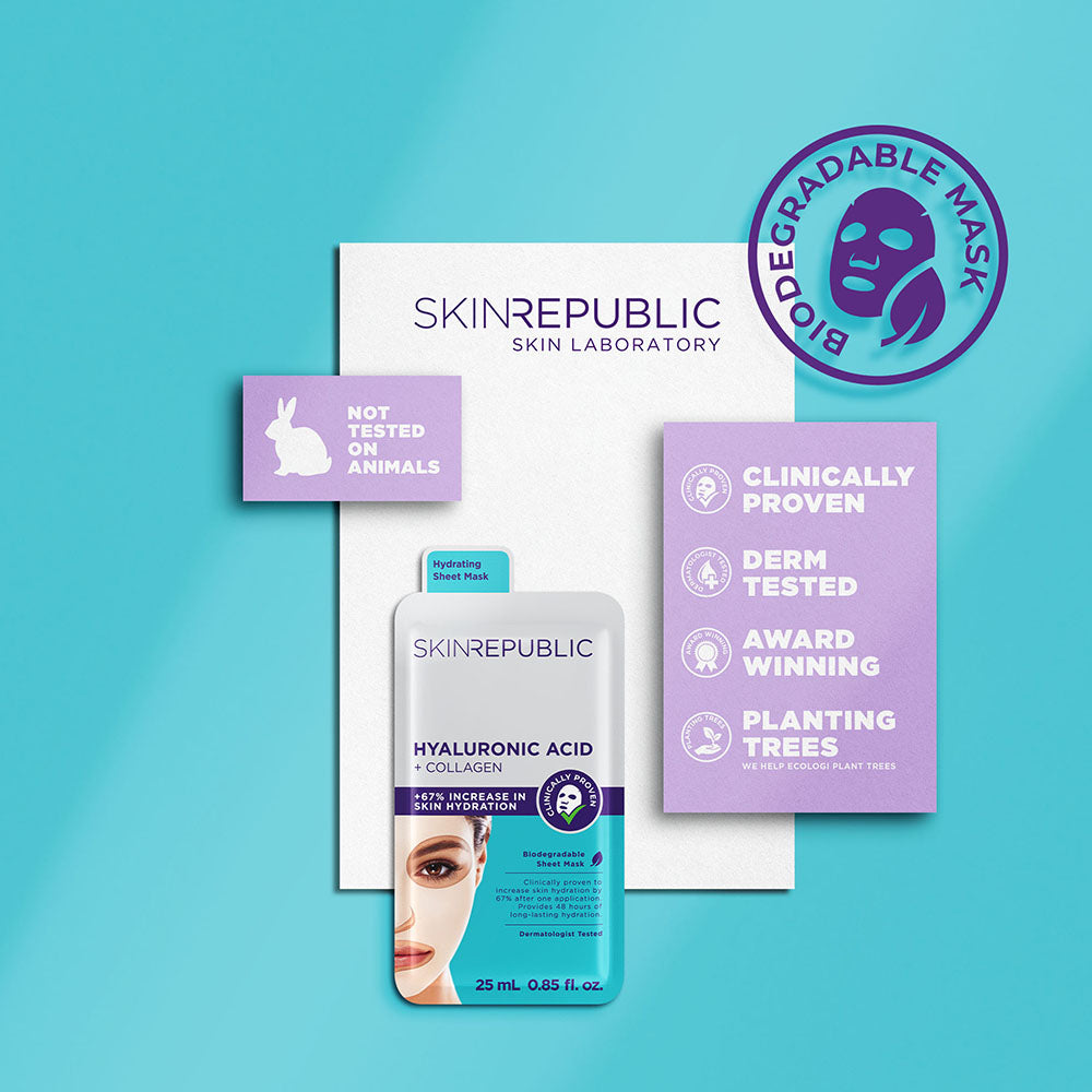 Skin Republic Hyaluronic Acid + Collagen Face Mask 25ml