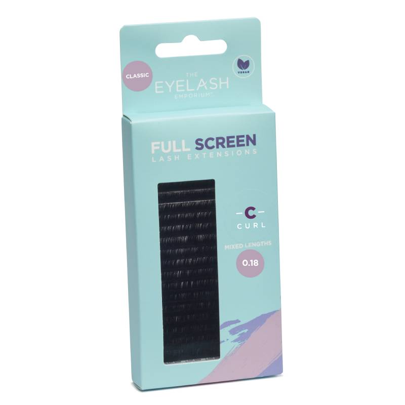 The Eyelash Emporium Full Screen Lash Extensions Classic C Curl 0.18 Mixed Lengths