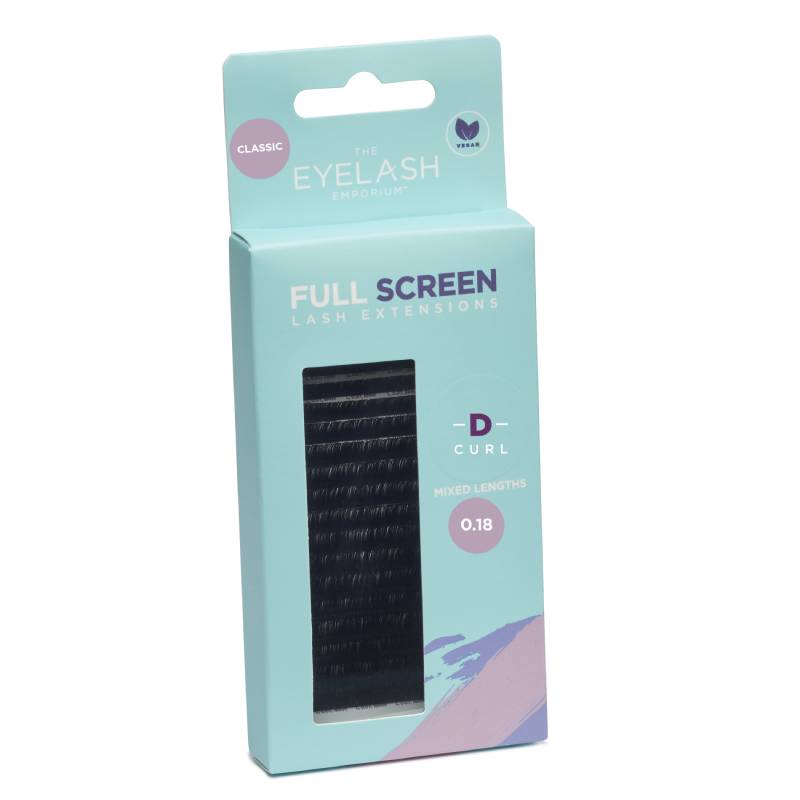 The Eyelash Emporium Full Screen Lash Extensions Classic D Curl 0.18 Mixed Lengths