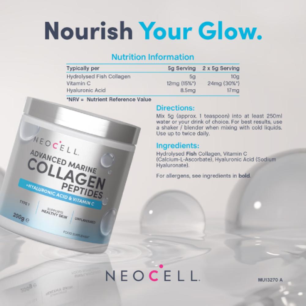 NeoCell Advanced Marine Collagen Peptides Powder 200g