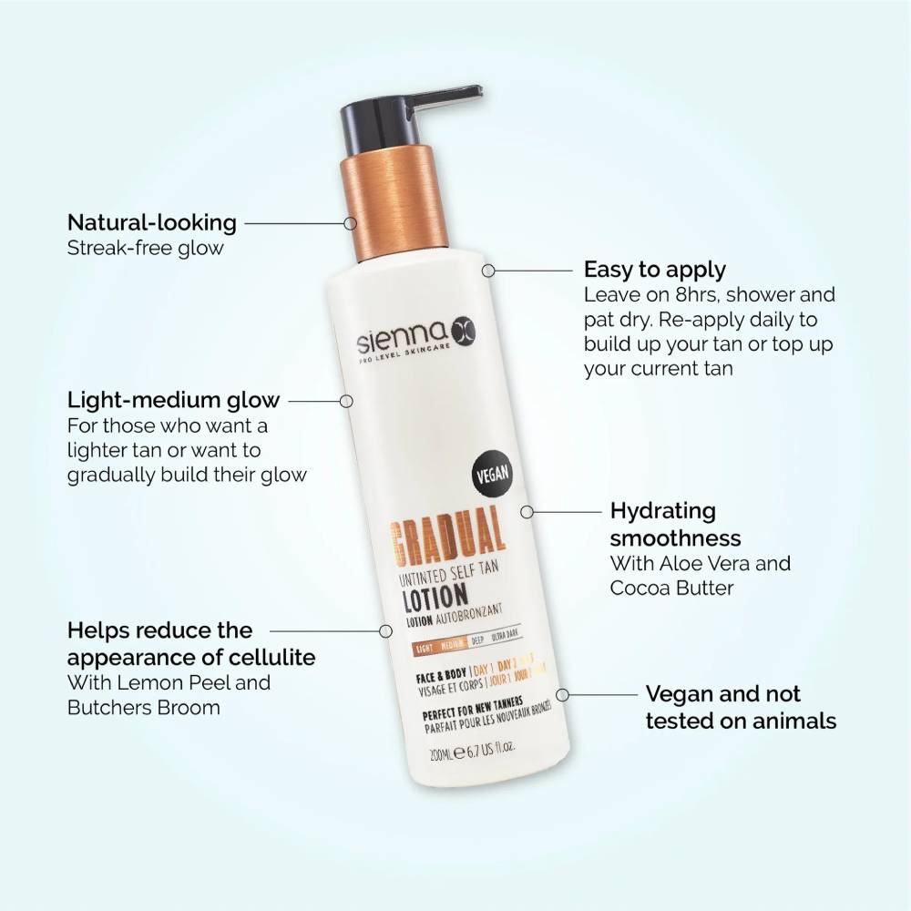 Sienna X Gradual Self Tan Lotion 200ml