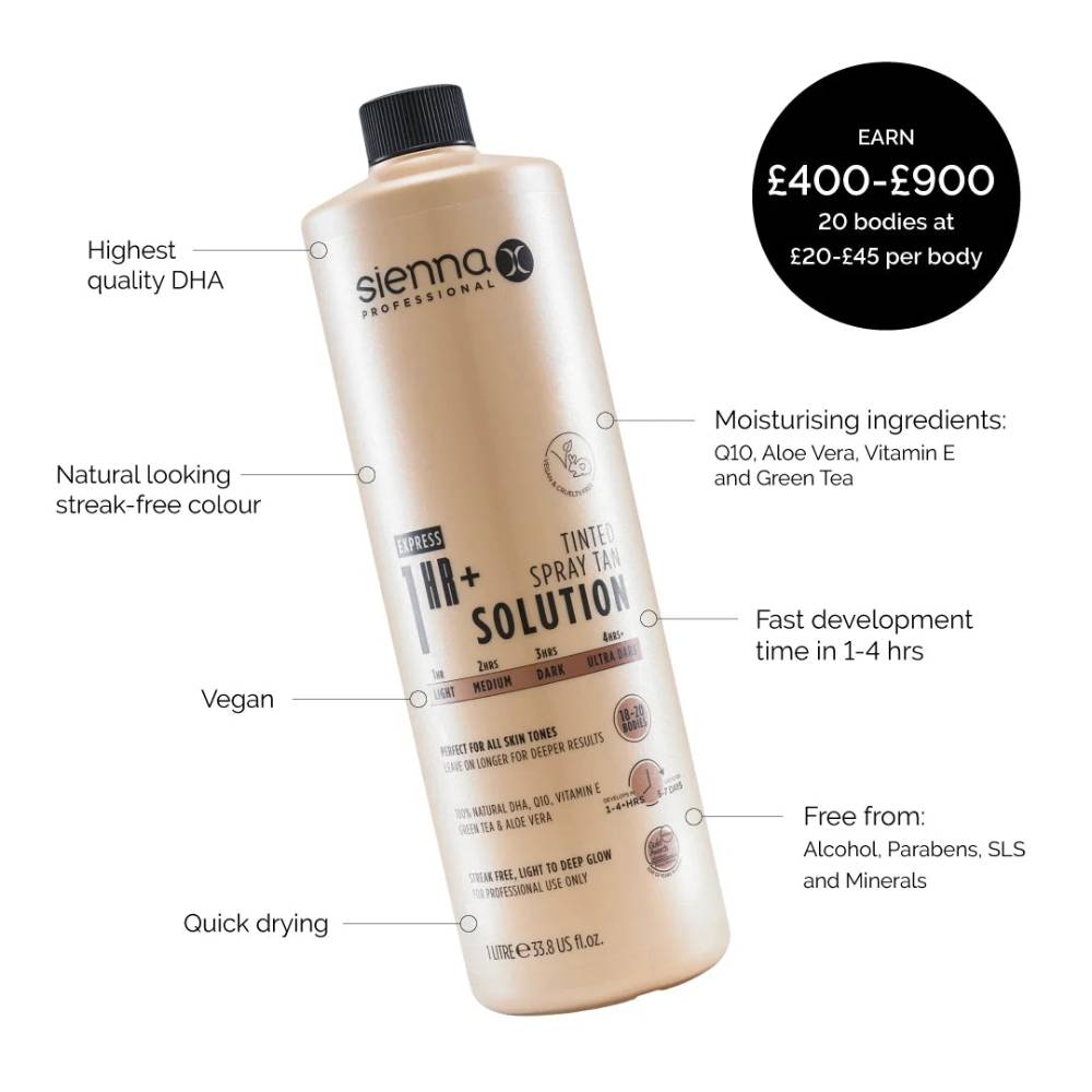 Sienna X 1 Hour Spray Tan Solution 1 Litre