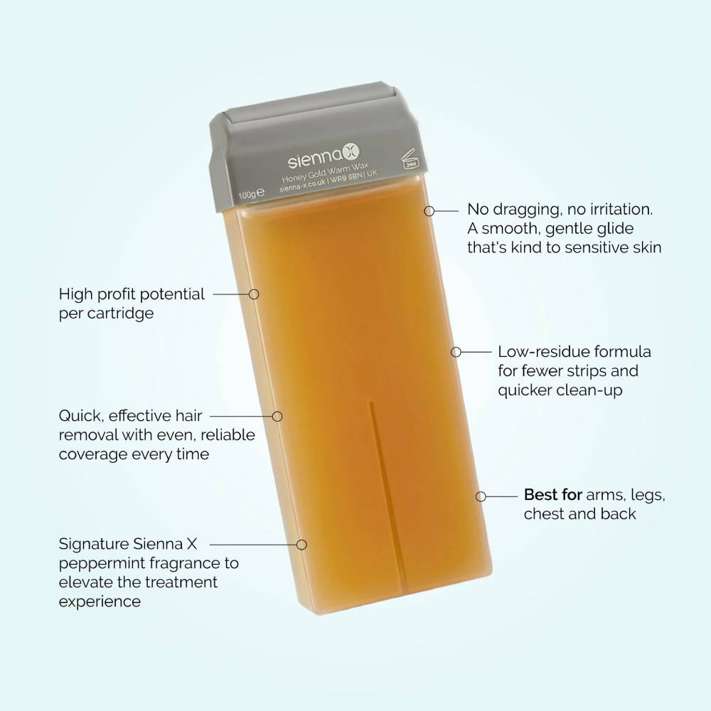 Sienna X Honey Gold Warm Wax Roller Cartridge 100g