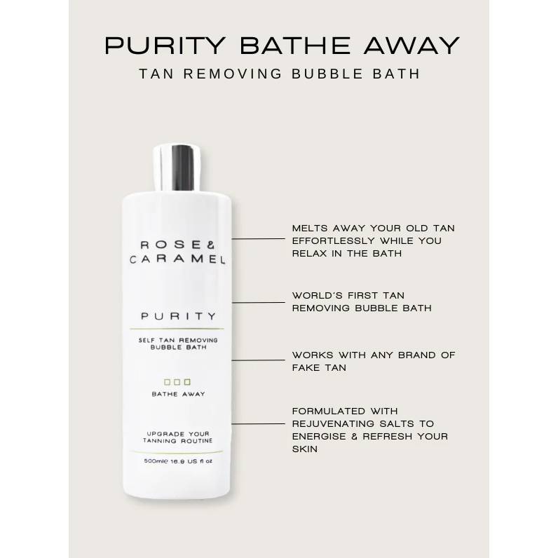 Rose & Caramel Limited Purity Tan Removing Bubble Bath 500ml