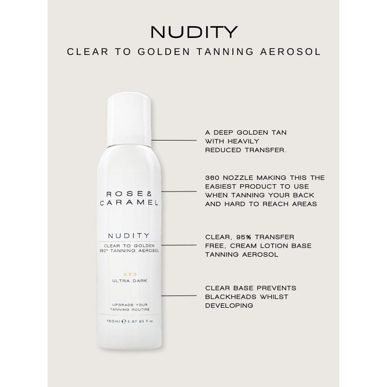 Rose & Caramel Limited Nudity Aerosol Tanning Spray 150ml