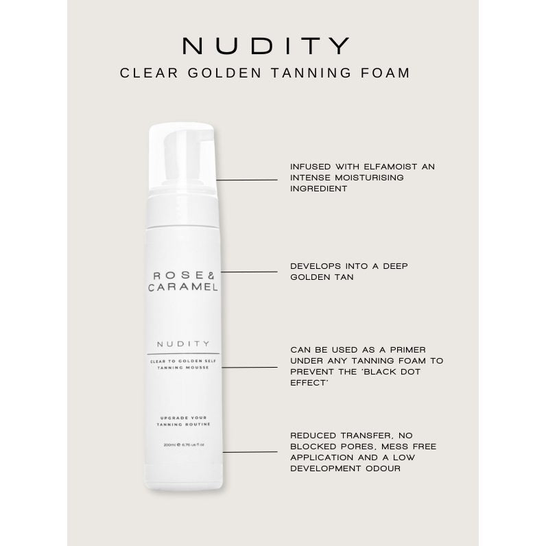 Rose & Caramel Limited Nudity Mousse Tanning Mousse 200ml