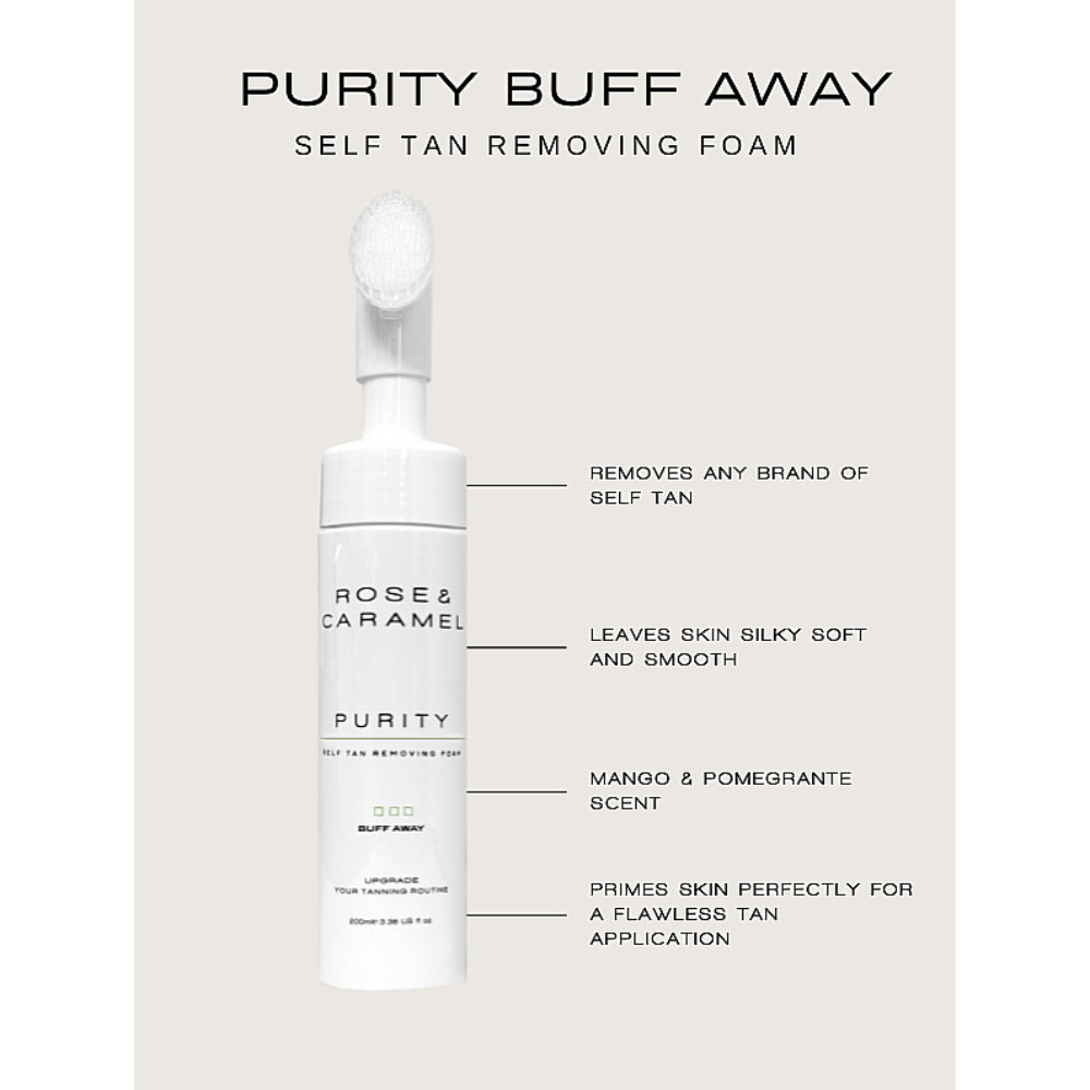 Rose & Caramel Purity Buff Away Self Tan Remover Foam 200ml