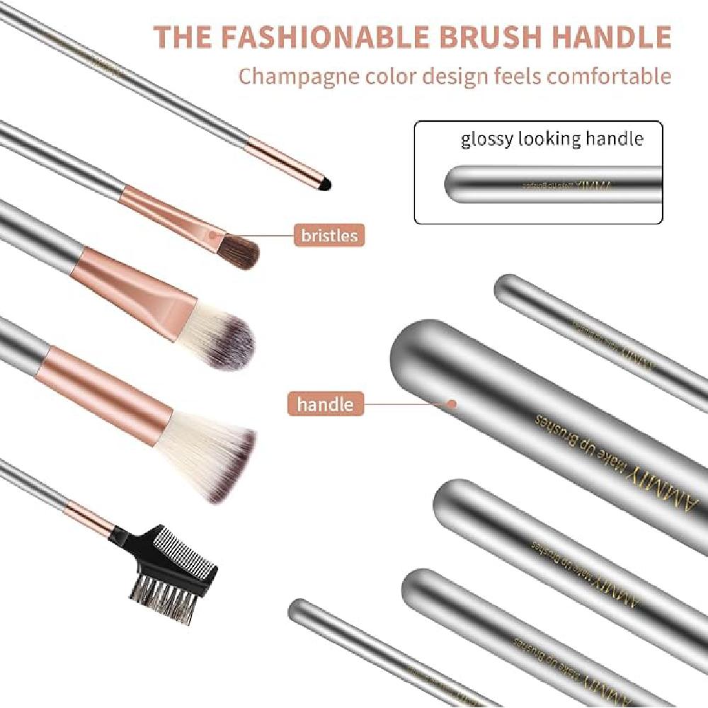 18 Piece Makeup Brush Set with Bag