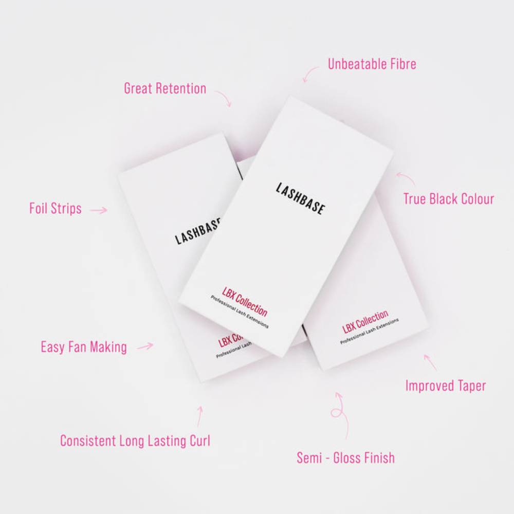 LashBase LBX Collection Volume Lashes 0.03mm D Curl (7-14mm)