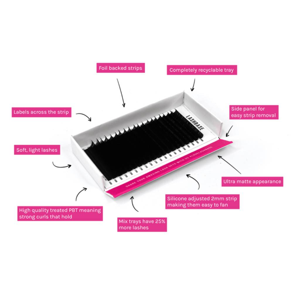 LashBase Enhance Collection Lashes 0.15mm CC Curl (8-14mm)