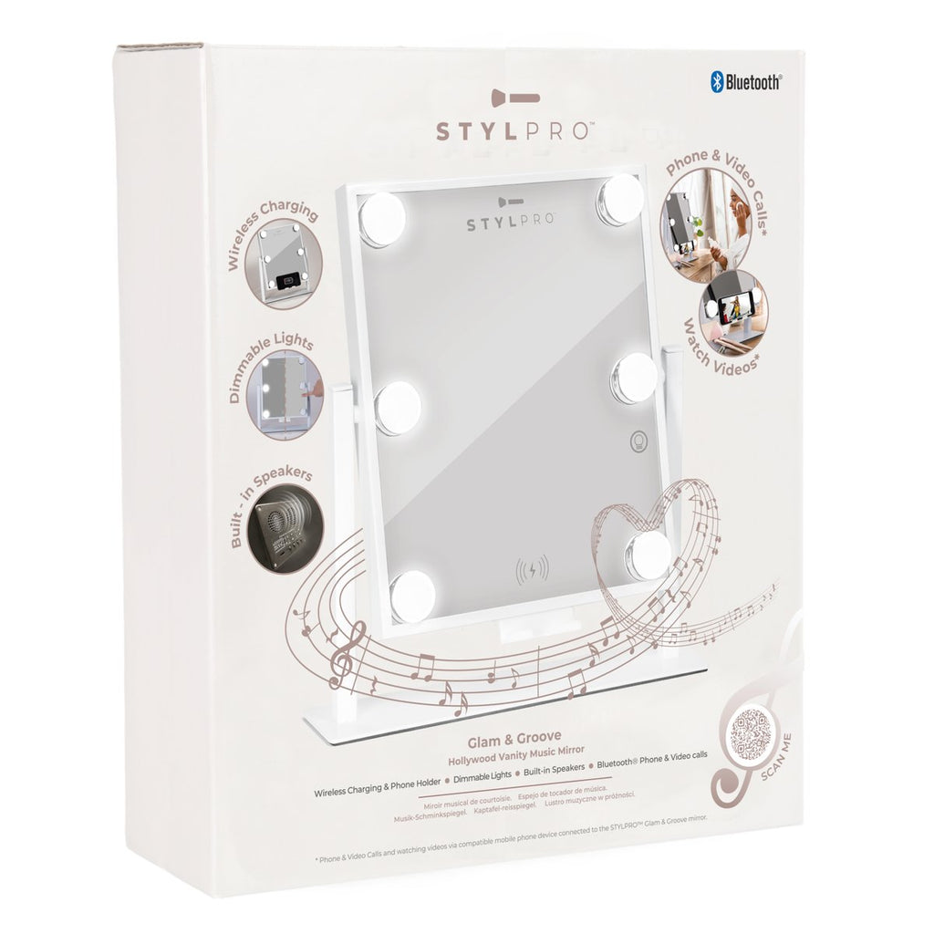 StylPro Glam & Groove Hollywood Vanity Music Mirror