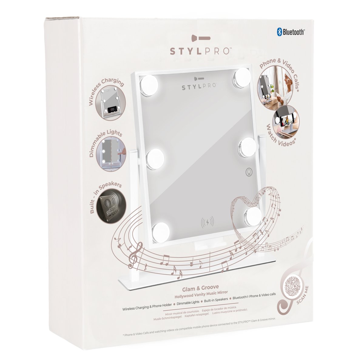 StylPro Glam & Groove Hollywood Vanity Music Mirror