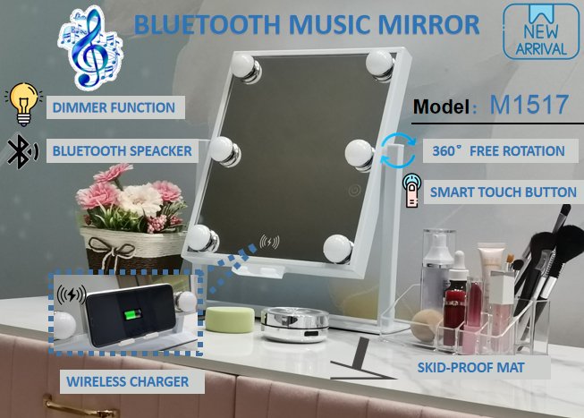 StylPro Glam & Groove Hollywood Vanity Music Mirror
