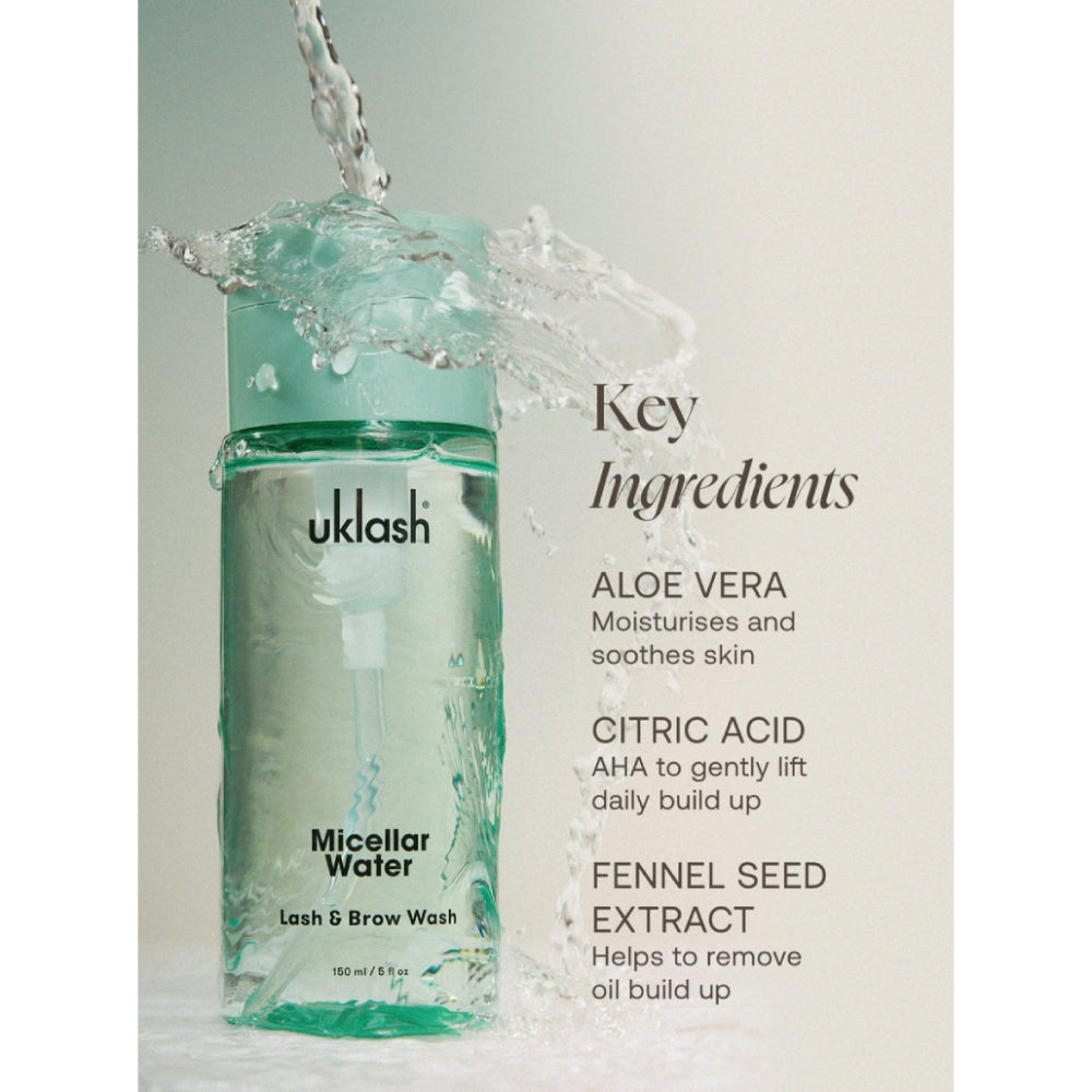 UKLASH Micellar Water Lash & Brow Wash 150ml