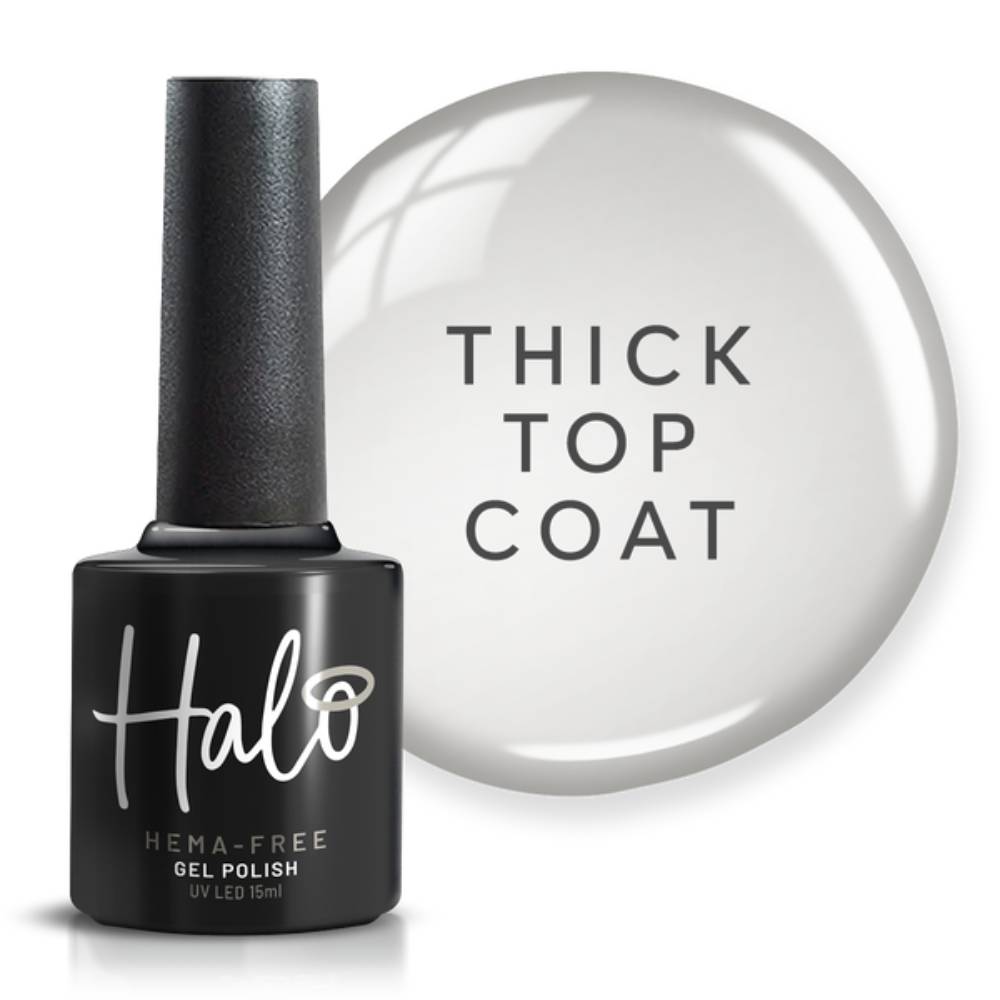 Halo Hema Free Gel Polish Thick Top Coat 15ml
