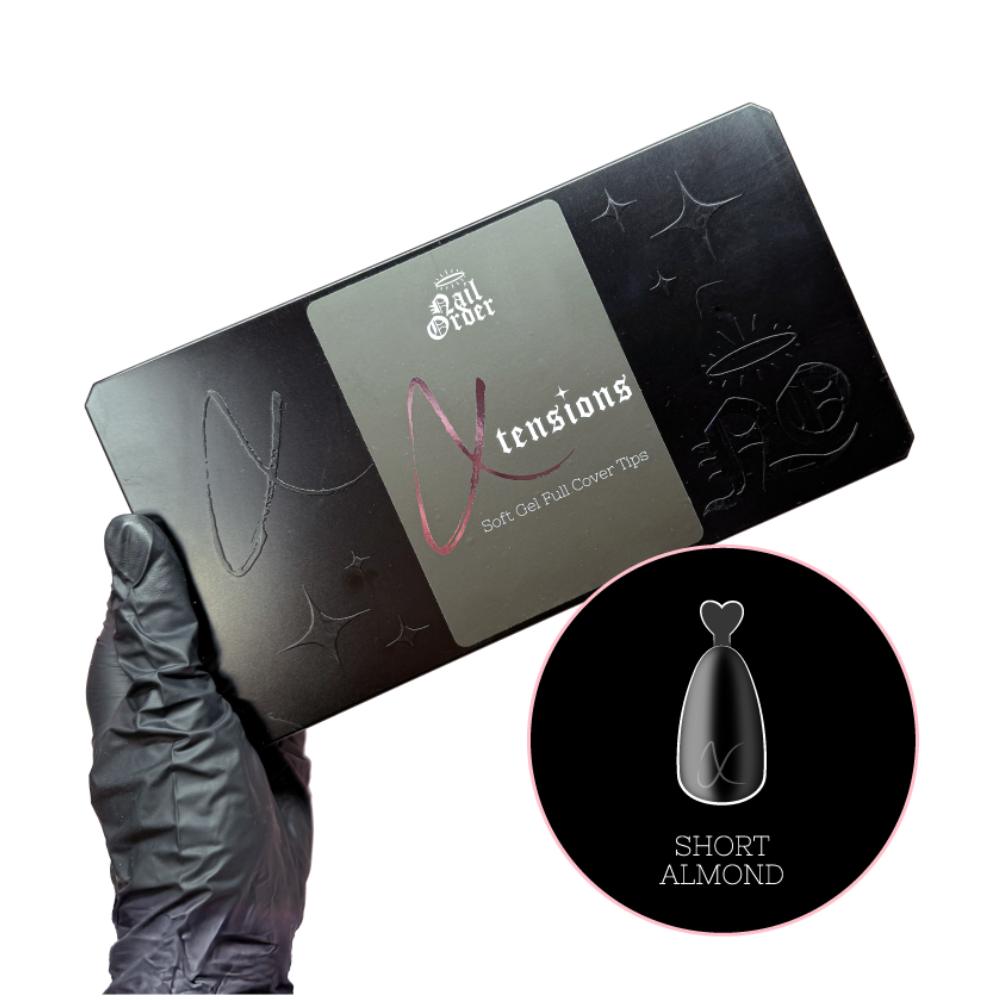 Nail Order Xtensions Full Cover Tips Short Almond (600)