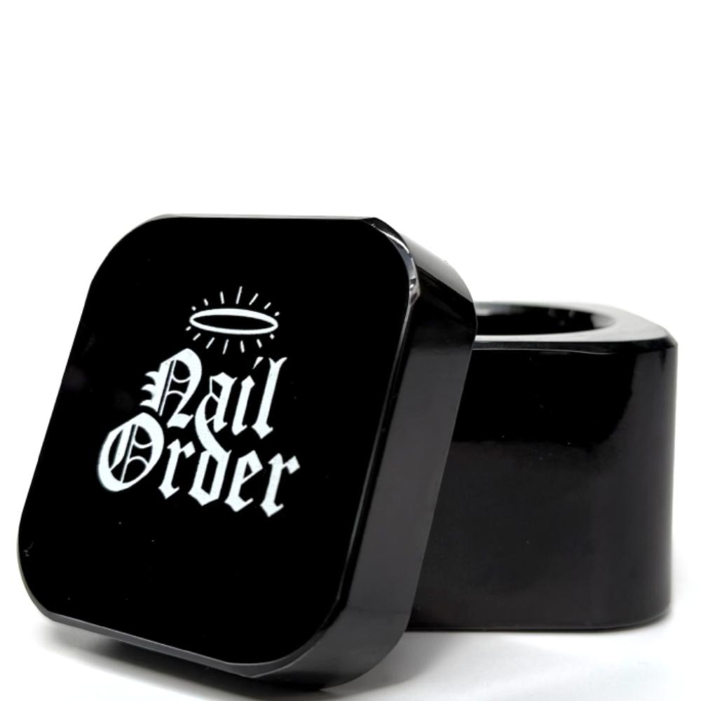 Nail Order Glass Dappen Dish Black