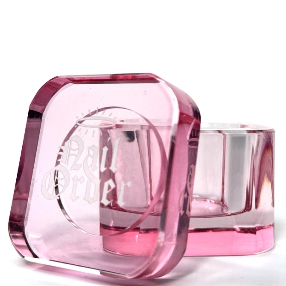 Nail Order Glass Dappen Dish Pink