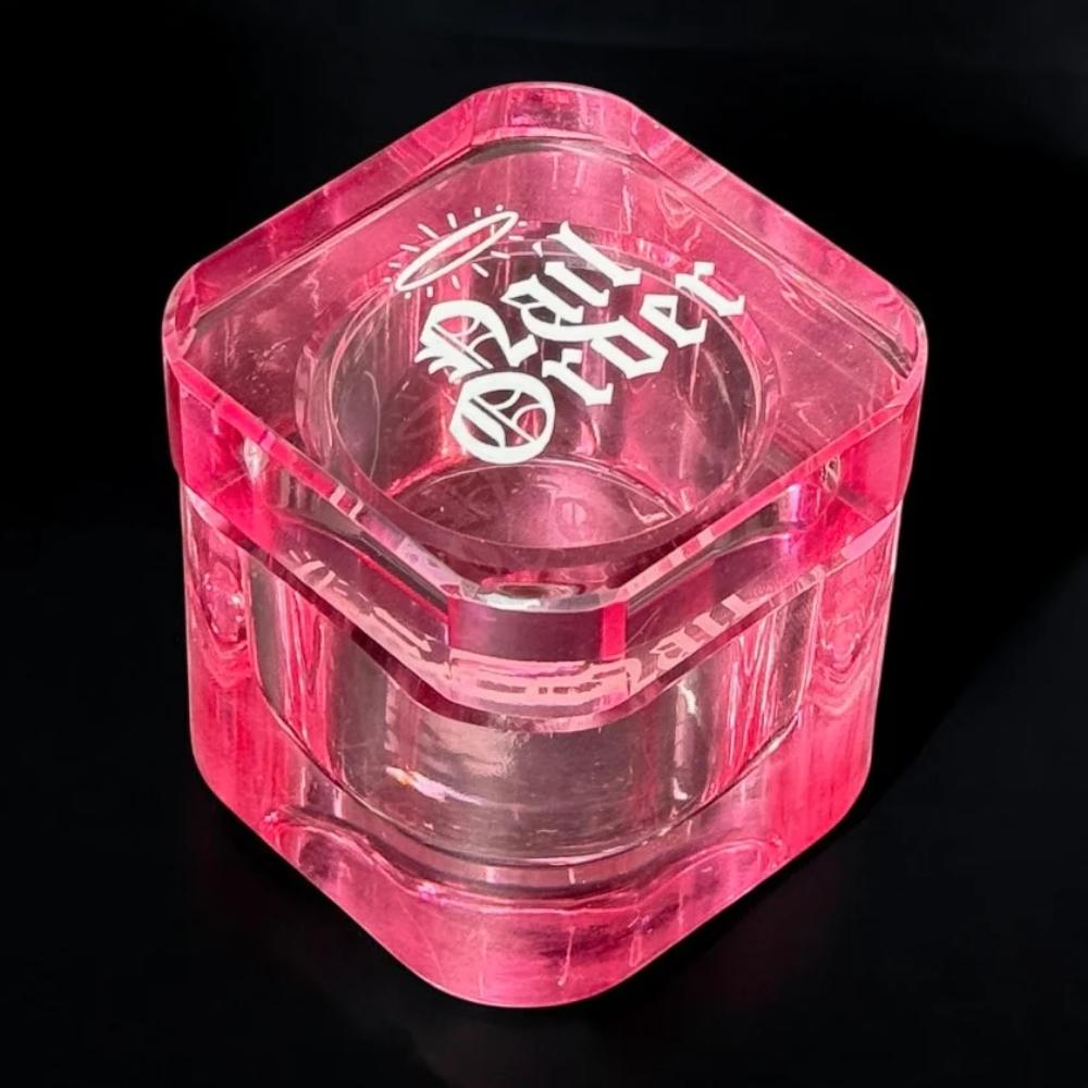 Nail Order Glass Dappen Dish Pink
