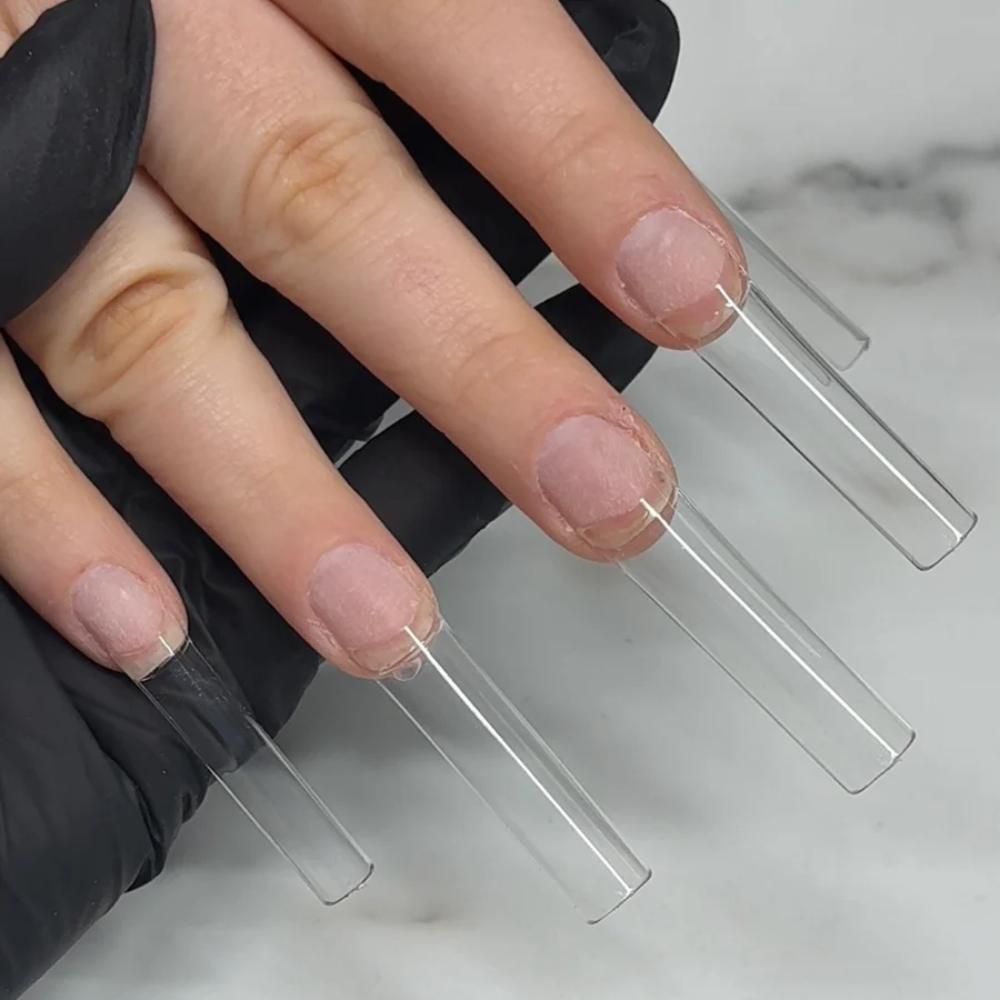 Nail Order Half Cover Tips Long Square (500)