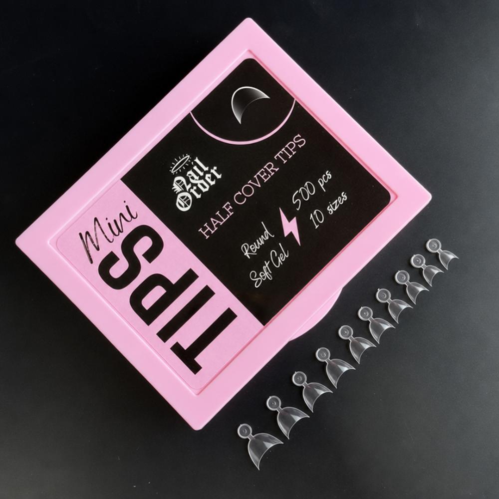 Nail Order Mini Half Cover Tips Round (500)