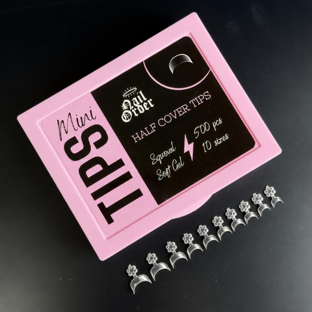 Nail Order Mini Half Cover Tips Squoval (500)