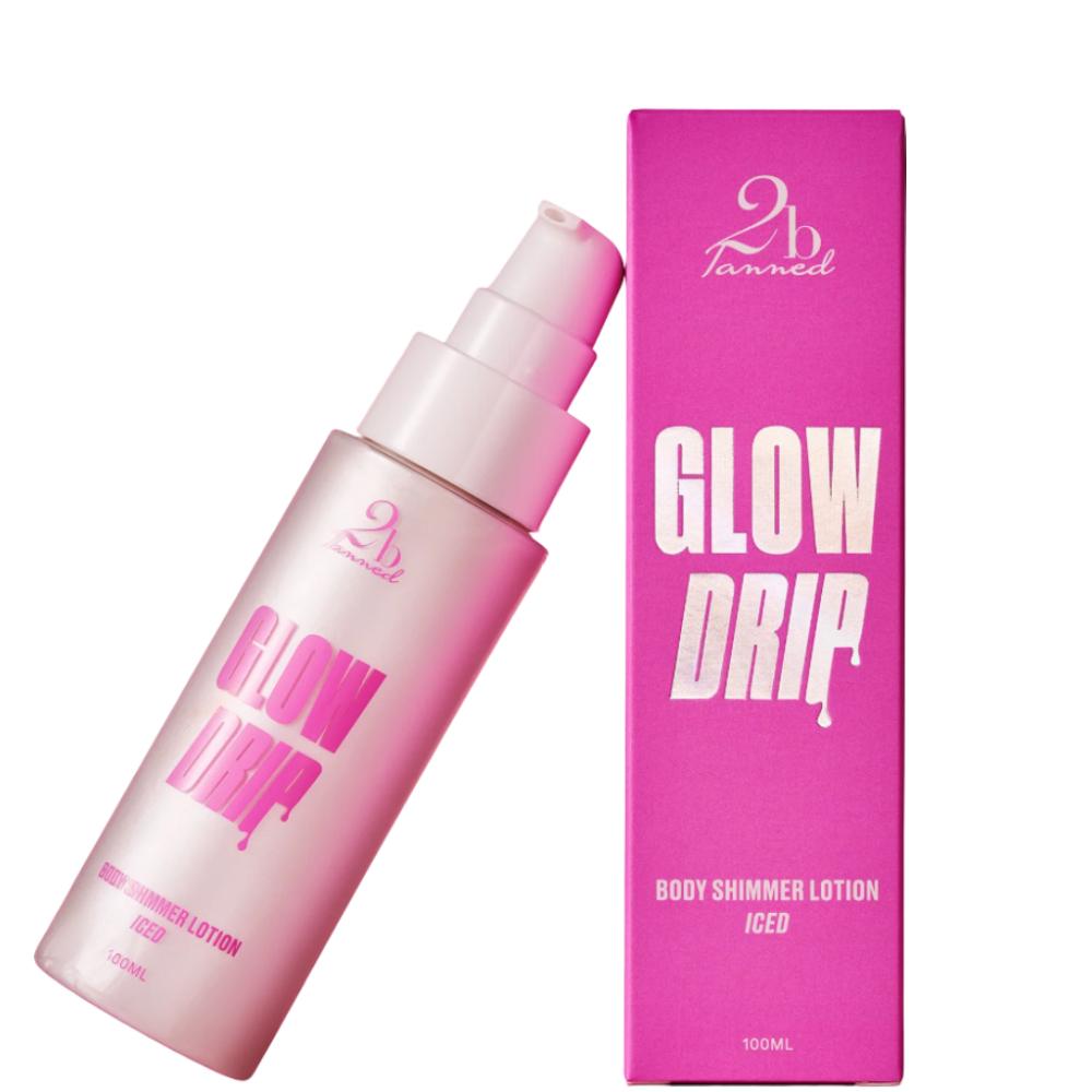 2bTanned Glow Drip Body Shimmer Lotion Iced 100ml