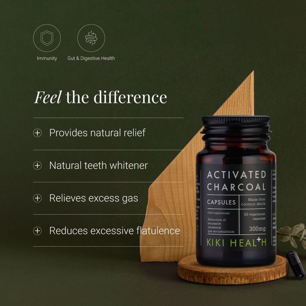 KIKI Health Activated Charcoal Capsules 300mg (50)