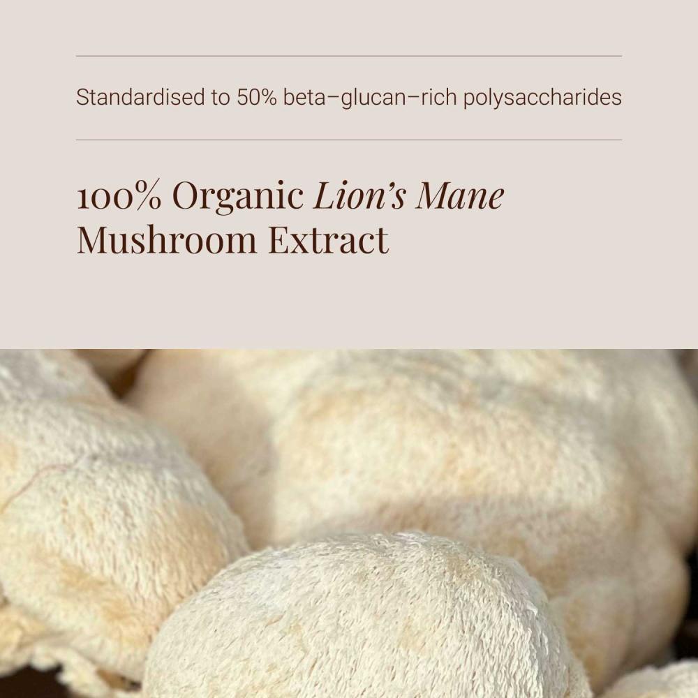 KIKI Health Organic Lion's Mane Mushroom Extract Capsules 400mg (60)
