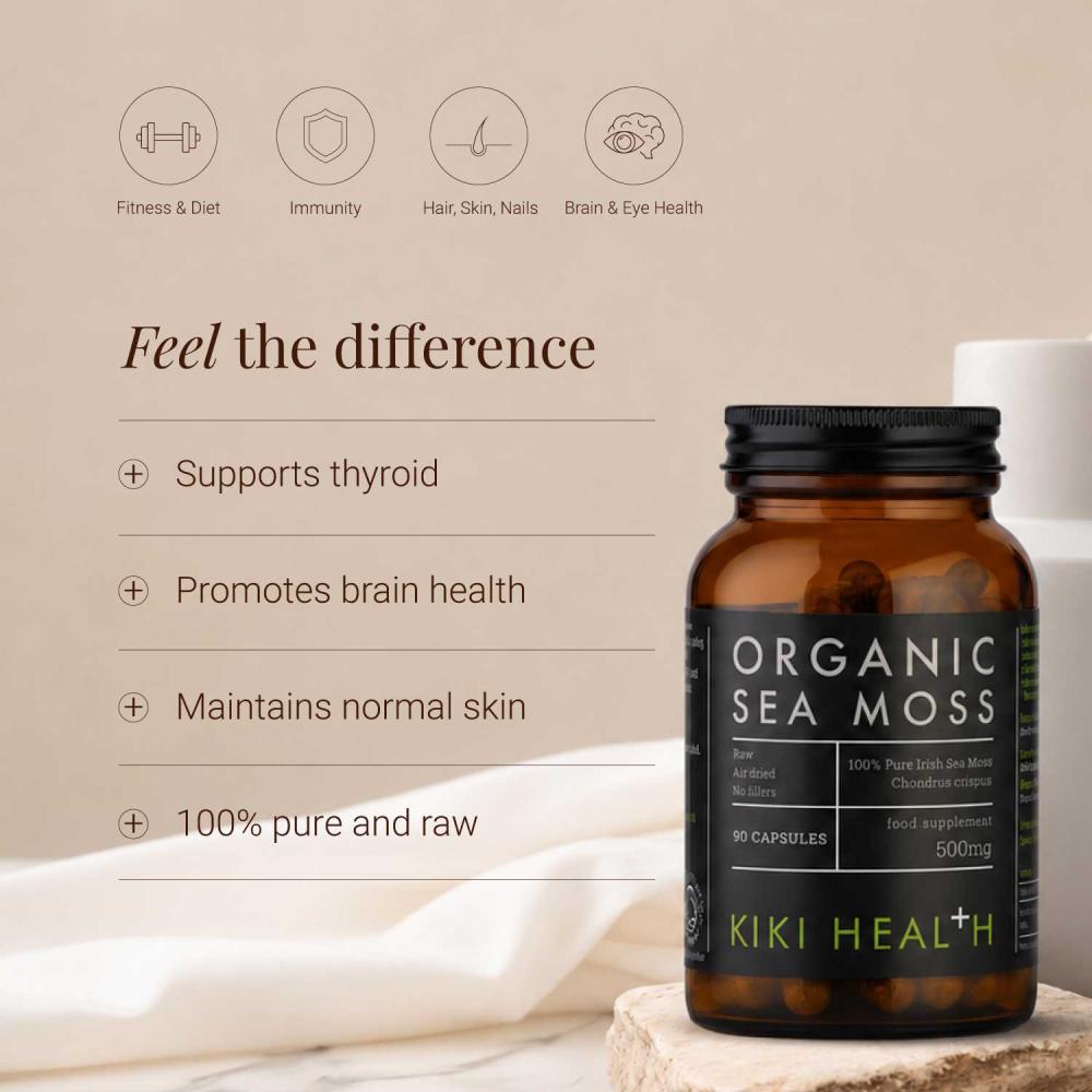 KIKI Health Organic Sea Moss Capsules 500mg (90)