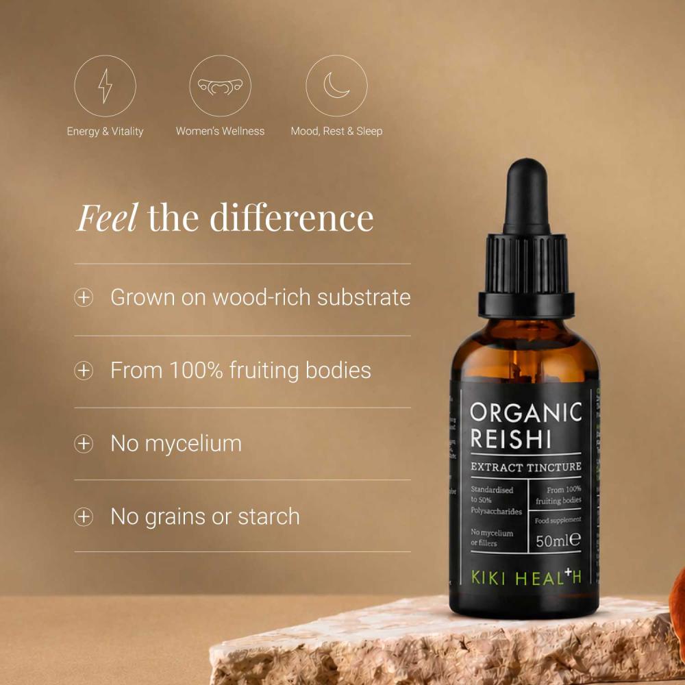 KIKI Health Organic Reishi Extract Tincture 50ml