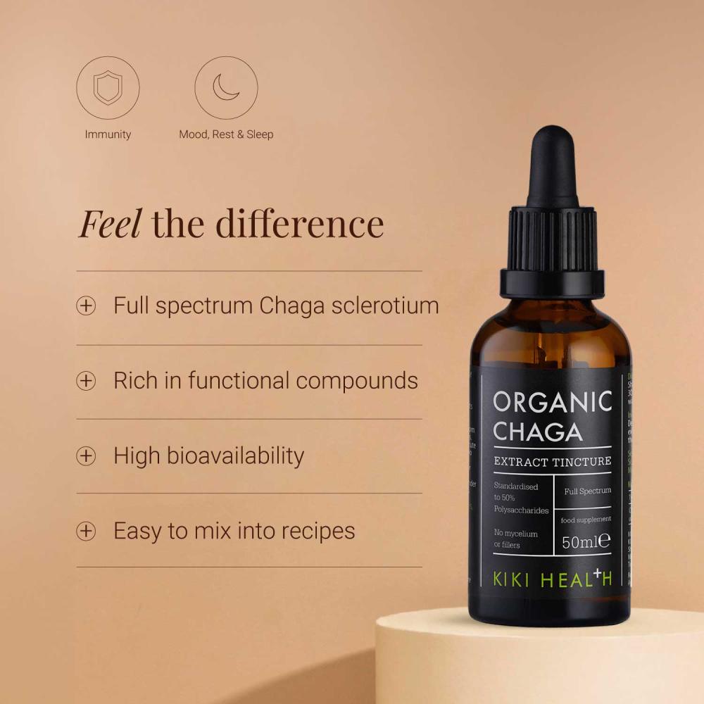 KIKI Health Organic Chaga Extract Tincture 50ml