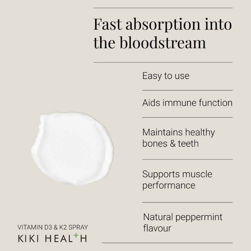 KIKI Health Vitamin D3 + K2 Oral Spray 30ml