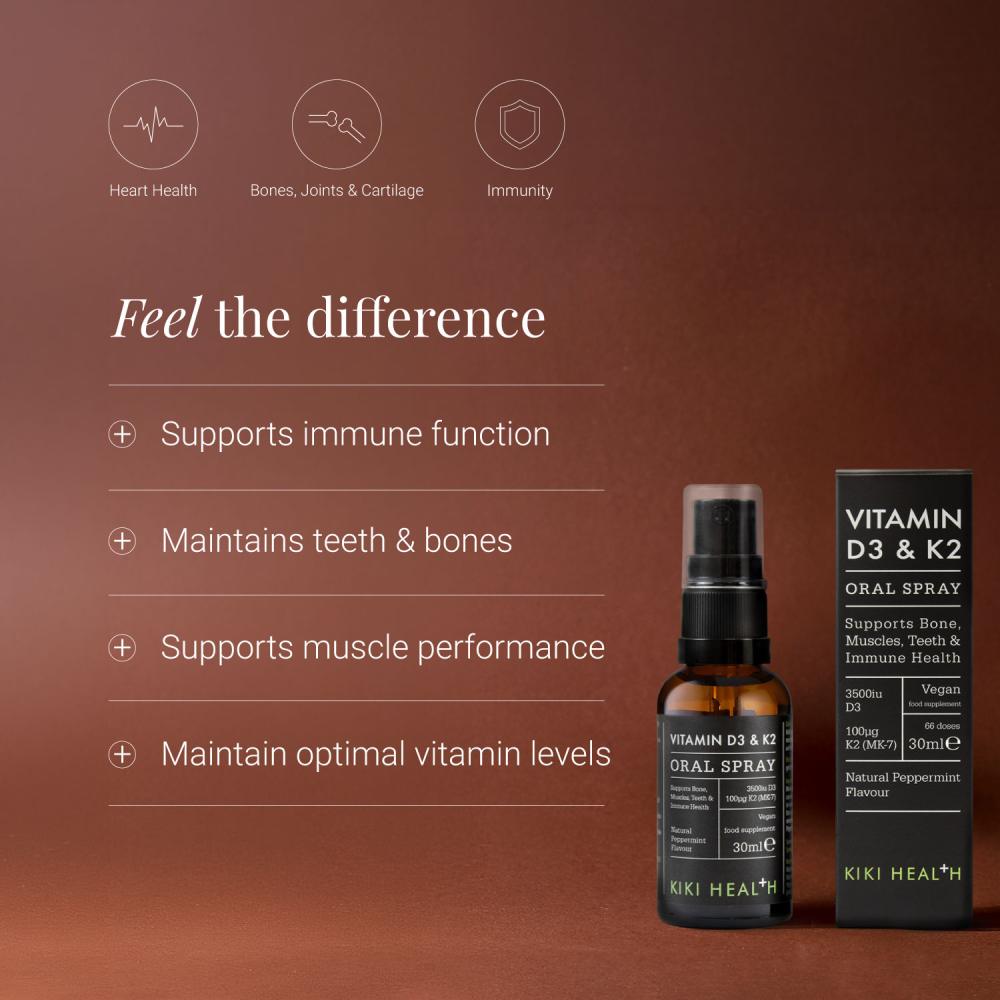KIKI Health Vitamin D3 + K2 Oral Spray 30ml