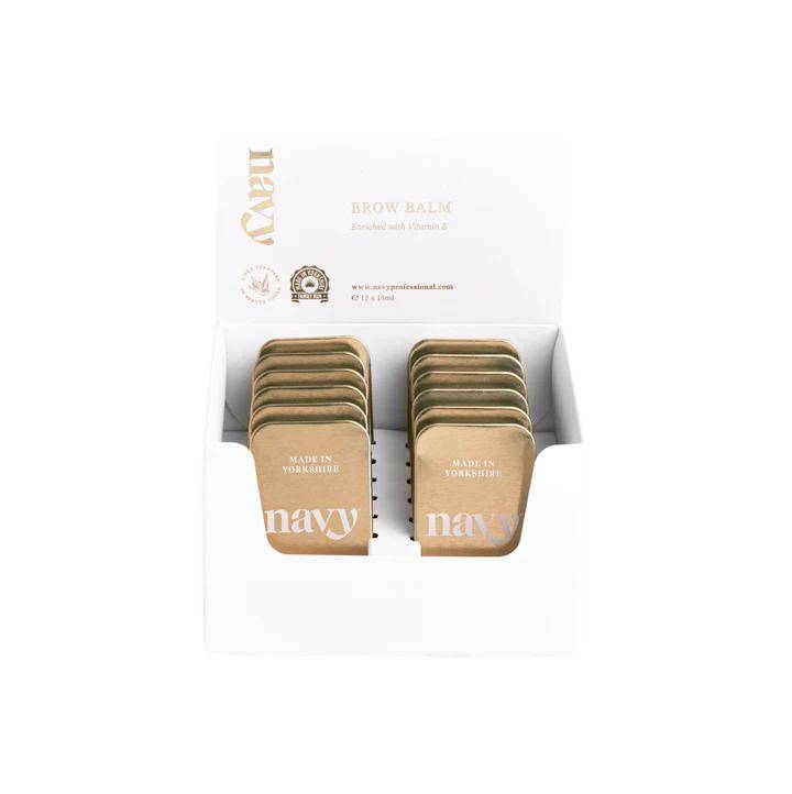 Navy Brow Balm & Retail Stand