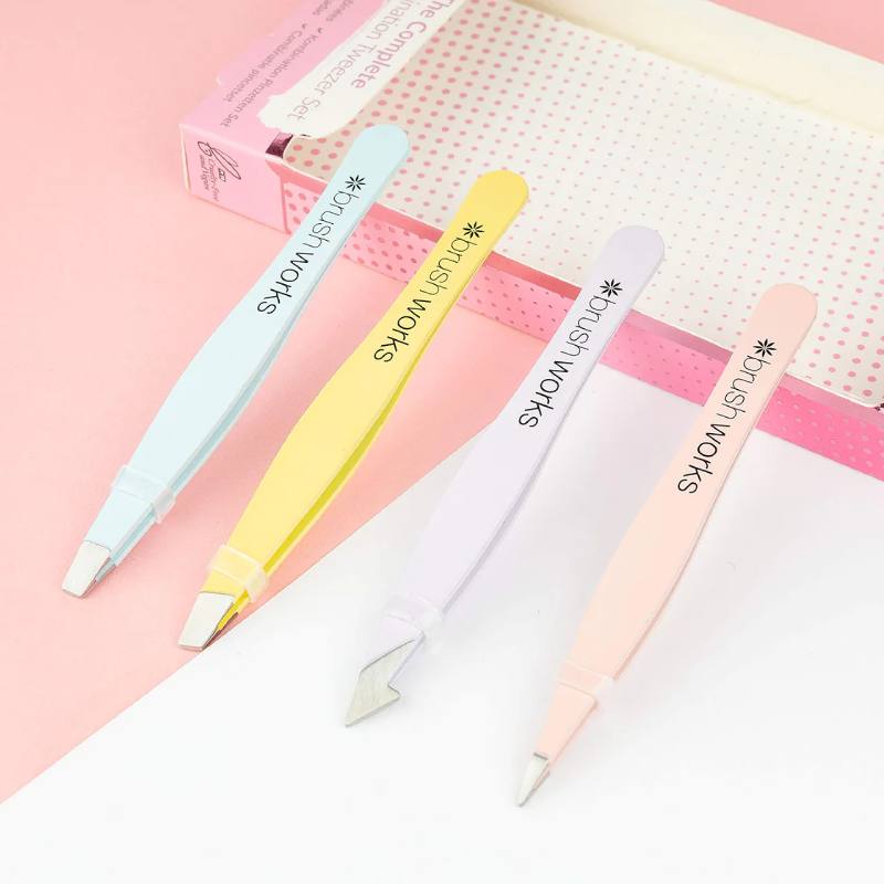 Brushworks Mixed Tweezer Set (4)