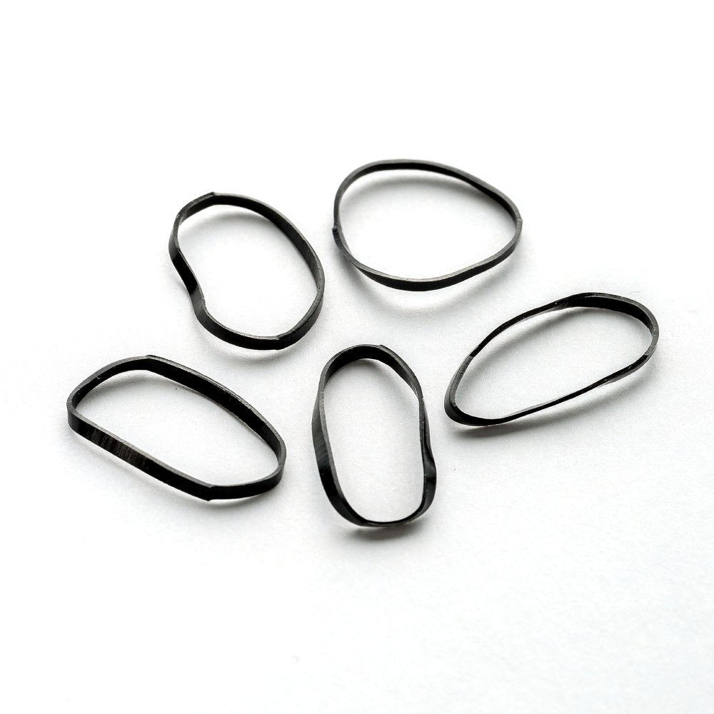 Brushworks Flexi Elastic Hair Bands Black (100)