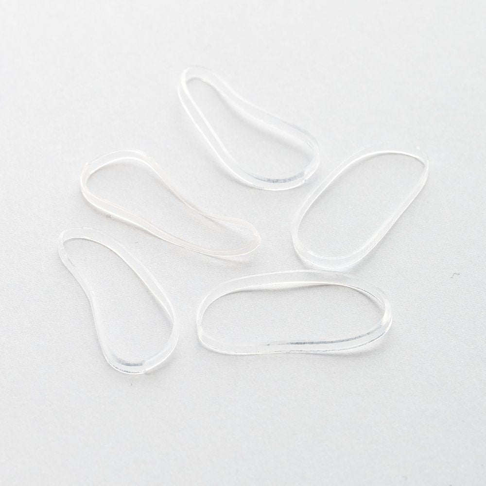 Brushworks Flexi Elastic Hair Bands Clear (100)