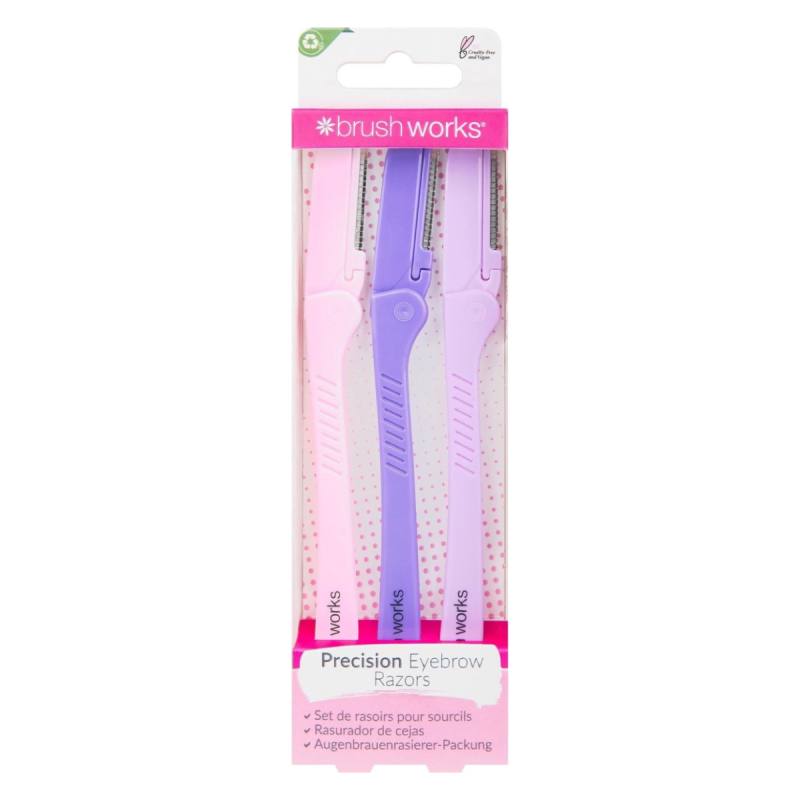 Brushworks Precision Eyebrow Razor - Mixed (3)