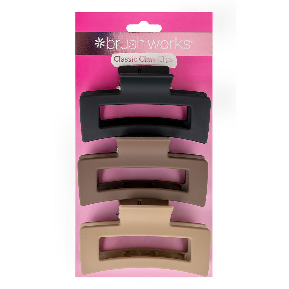 Brushworks Classic Claw Clips (3)