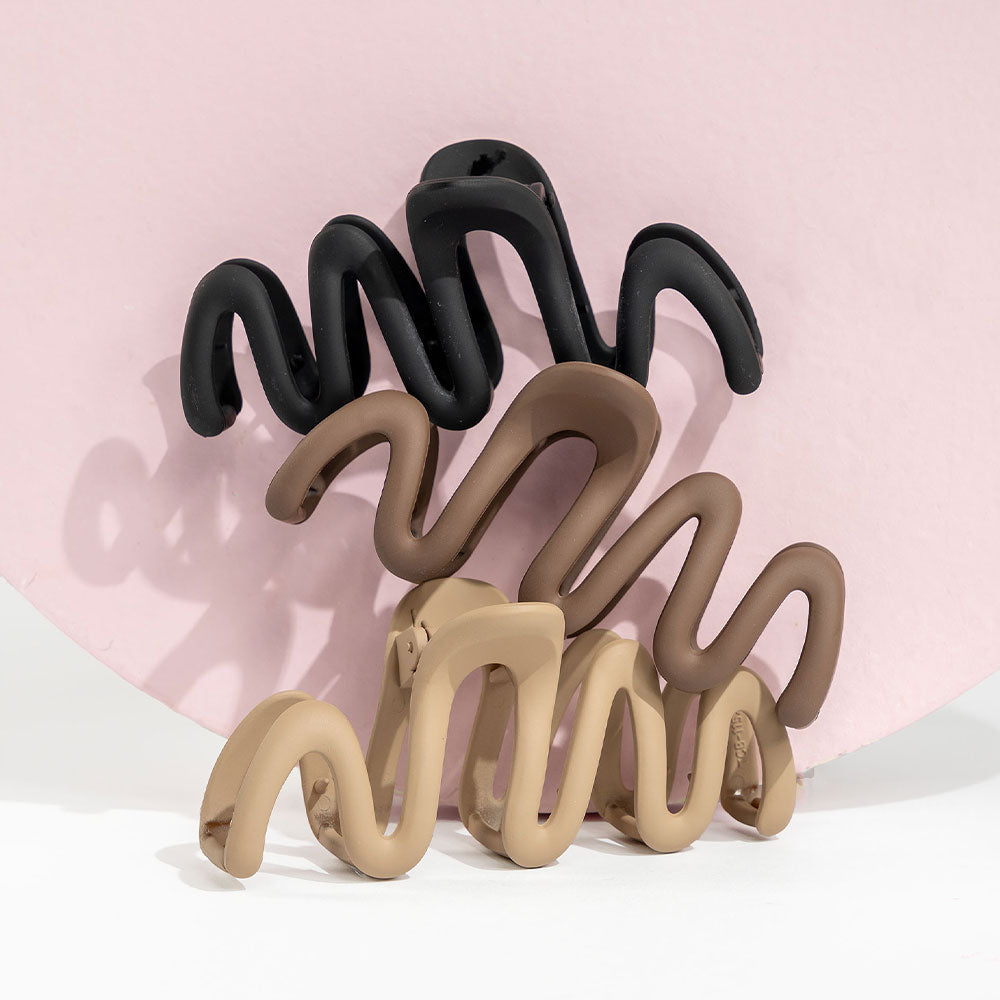 Brushworks Wave Claw Clips (3)