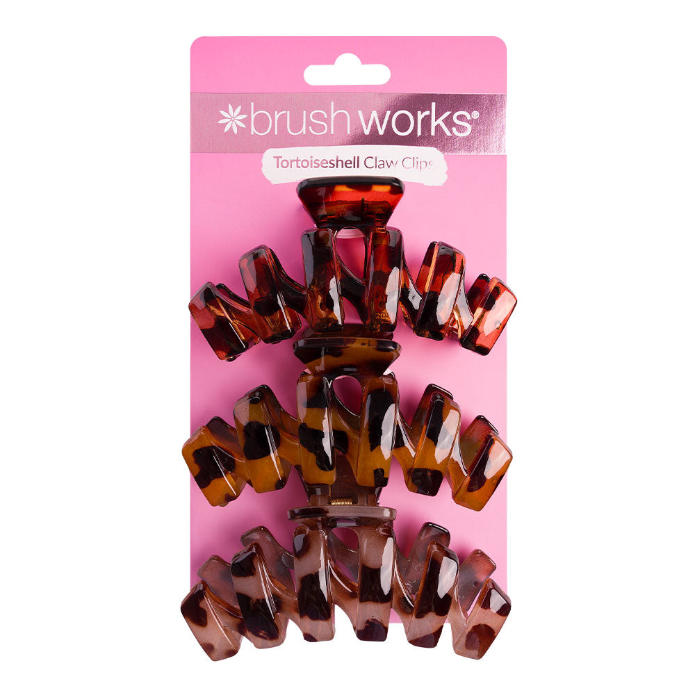 Brushworks Tortoiseshell Claw Clips (3)