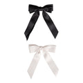 Brushworks Satin Hair Bow Duo Black & White