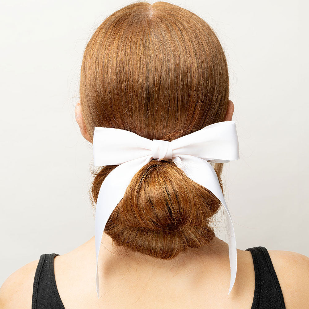 Brushworks Satin Hair Bow Duo Black & White