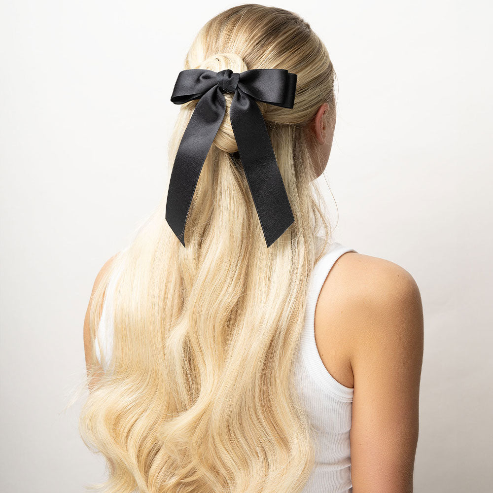 Brushworks Satin Hair Bow Duo Red & Black