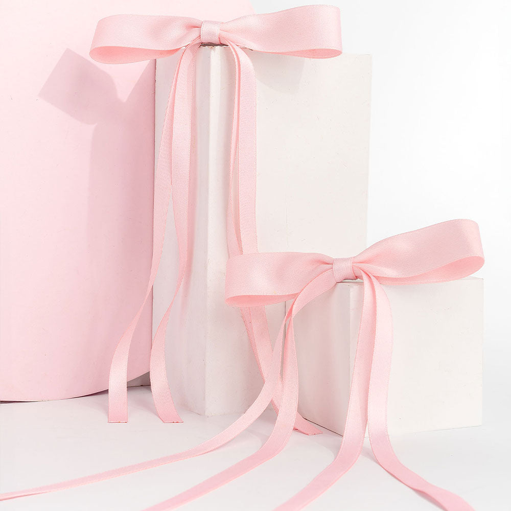 Brushworks Satin Hair Bow Duo Pink